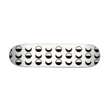 Skateboard with moon shapes