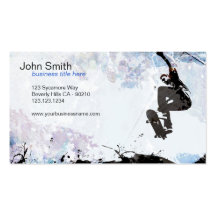 Skateboarder Grunge Business Card