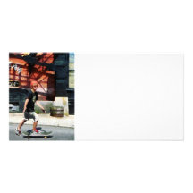 Skateboarder in Bristol RI Personalized Photo Card