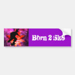 Skateboarder in Cosmic Clouds Bumper Stickers