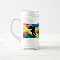 Skateboarder in Criss Cross Lightning Mugs