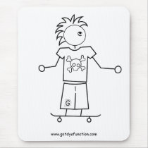 Skateboarder mousepad