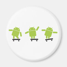 Skateboarding Android Refrigerator Magnet