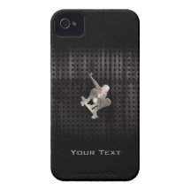 Skateboarding; Cool Black iPhone 4 Case-Mate Case
