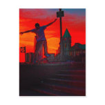 Skateboarding in NYC Post Card