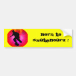Skateboarding on Fluorescent Starburst Bumper Stickers