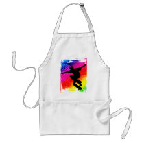 Skateboarding on Rainbow Grunge Aprons