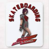 Skateboarding Sexy Nurse usepad!