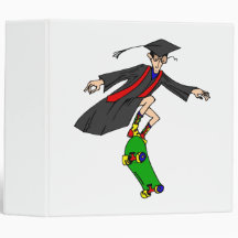 Skateboarding to graduation 3 ring binders