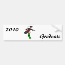 Skateboarding to graduation bumper sticker