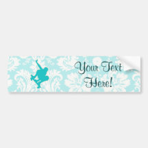 Skateboarding turquoise adhésif pour voiture