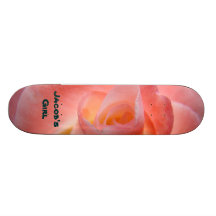 Skateboards Pink Rose HIS GIRL Add his name Love