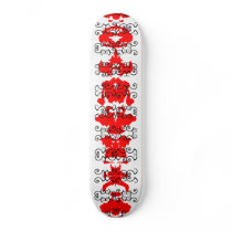 Skateboards with abstract graphics