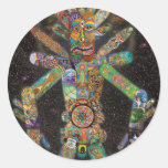 Skatebotron the Giant Robot Round Stickers