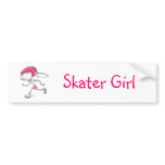 Skater Girl bumper sticker bumper stickers
