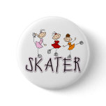 Skater Girl Button