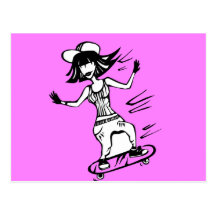 Skater Girl Postcard