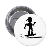 Skater Kid - nd Pinback Buttons