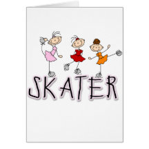 Skater Stick Girls Card