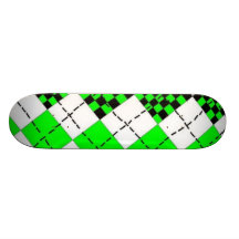 Skating On Chequered Custom Skateboard