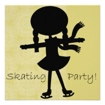 Skating Party Birthday Invitation