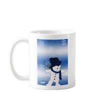 Skating Snowman Coffee Mugs