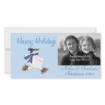 Skating Snowman Photo Card photo cards