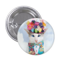 Skeezix le bouton de lapin de Pâques de chat Pin's