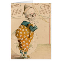 Skeletal Clown Greeting Cards