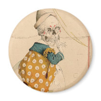 Skeletal Clown Fridge Magnets