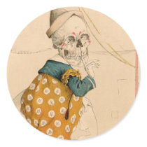 Skeletal Clown Sticker