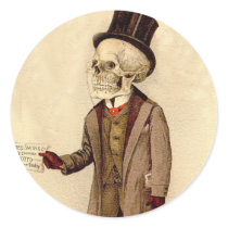 Skeletal Doctor Round Sticker