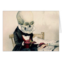 Skeletal Last Rites Greeting Cards