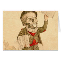 Skeletal Paperboy Greeting Card