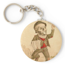 Skeletal Paperboy Key Chain