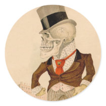 Skeletal Suit Round Stickers