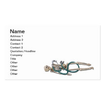 Skeleton and Stethoscope Business Cards