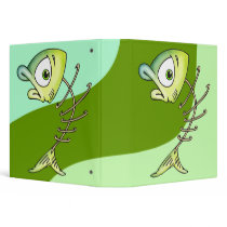 Skeleton Bone Fish Vinyl Binder