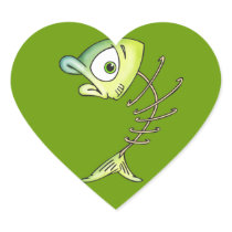 Skeleton Bone Fish Stickers
