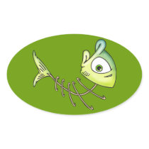 Skeleton Bone Fish Stickers