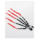 skeleton bone hand bloody scratches personalized letterhead