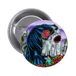 Skeleton Bride Pinback Buttons