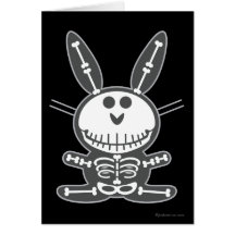 Skeleton Bunny Greeting Card