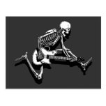 Skeleton Guitarist Jump Post Card