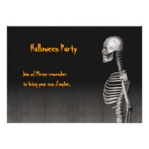 Skeleton - Halloween Party Invitation