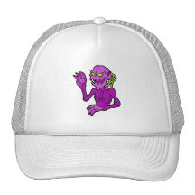 Skeleton looking alien robot purple.png hat