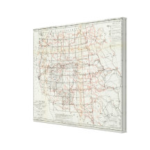 Skeleton Map Stretched Canvas Prints