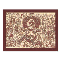 Skeleton Party! Post Card