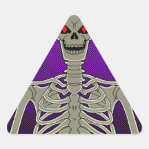 Skeleton Poker Flip Triangle Sticker