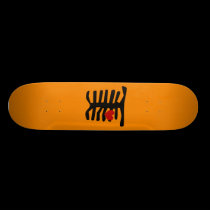 Skeleton Red Heart skateboards